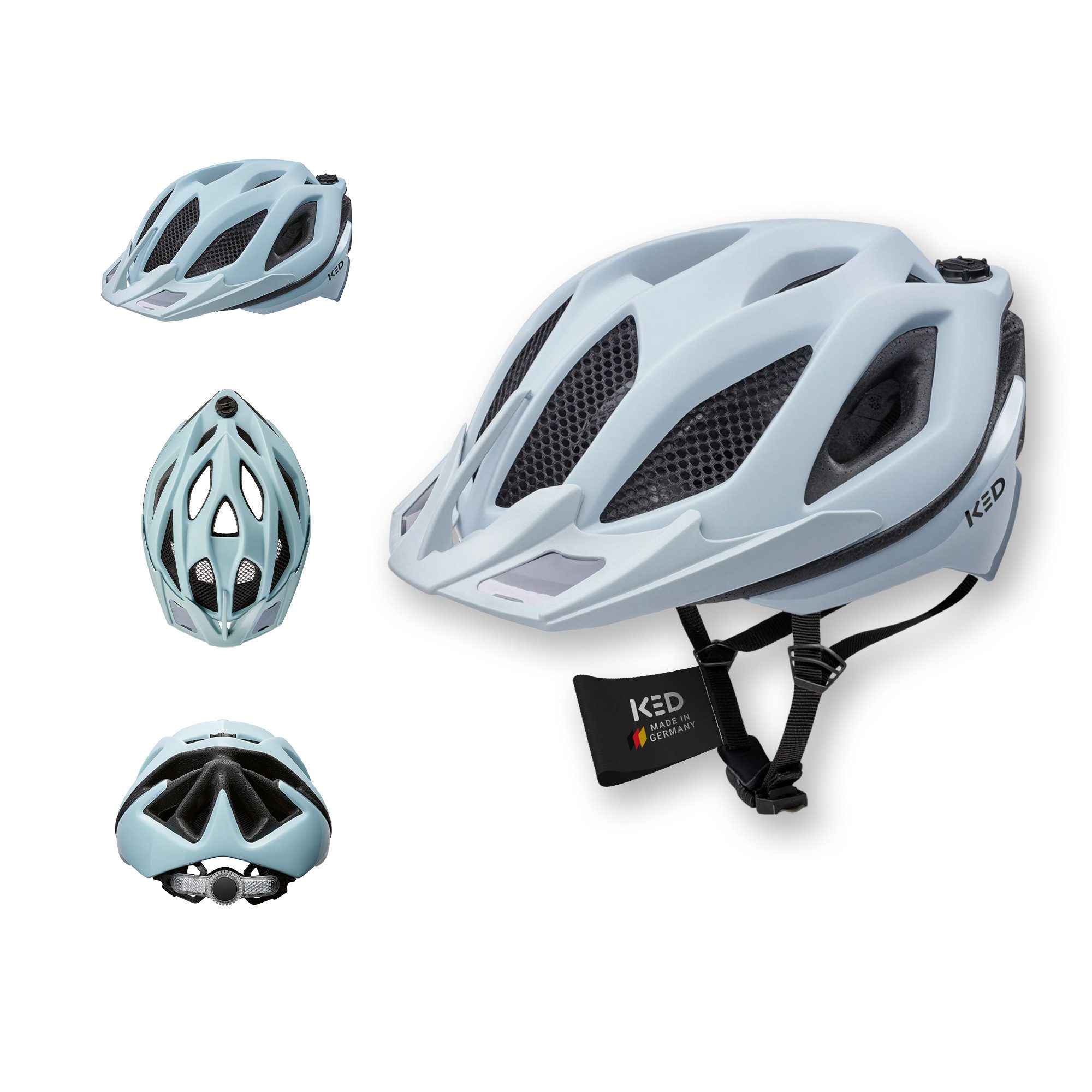 KED Fahrradhelm Spiri II Trend Allround Helm, LED Licht Und Reflektor, Optimierte Belüftung