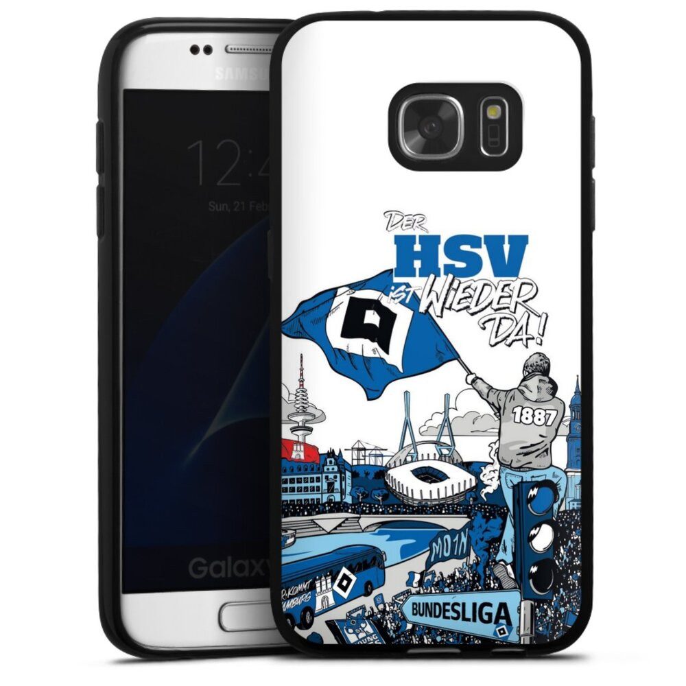 DeinDesign Handyhülle Hamburger SV Offizielles Lizenzprodukt Aufstieg, Samsung Galaxy S7 Silikon Hülle Bumper Case Handy Schutzhülle