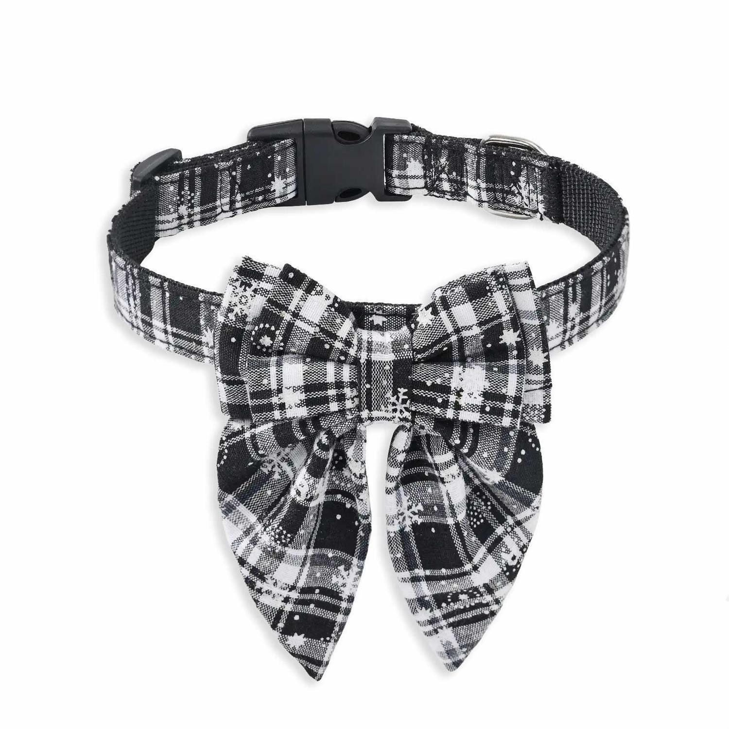 Monkimau Hunde-Halsband Hundehalsband mit Schleife Weihnachten