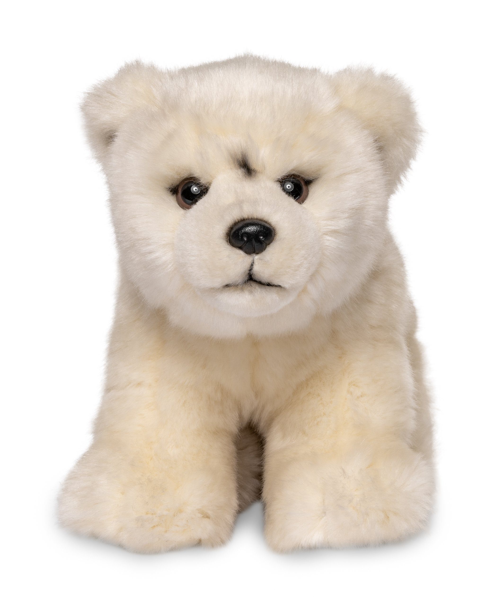 Uni-Toys Kuscheltier Eisbär recyceltes 100 sitzend Füllmaterial - 18 zu cm Plüsch-Bär - % Junges, (Höhe) - Plüschtier