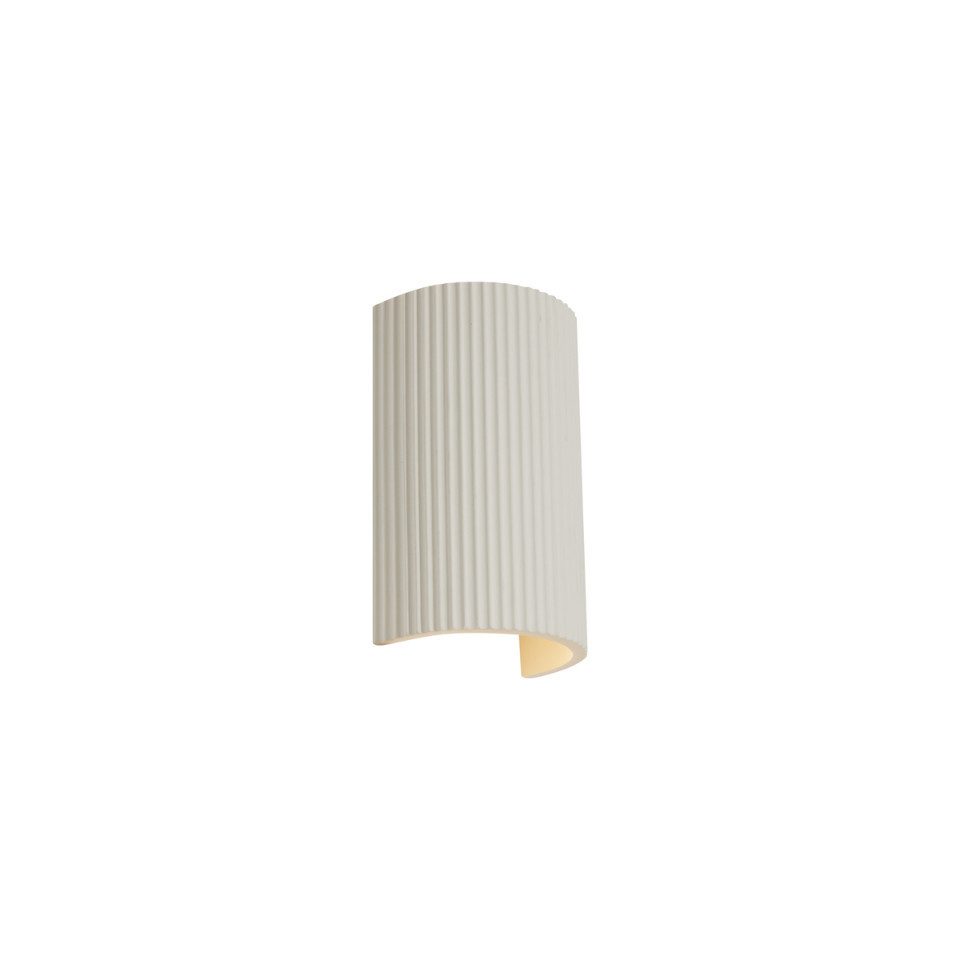 Qazqa Wandleuchte Plaster, ohne Leuchtmittel, Warmweiß, QAZQA Wandleuchte, gu10, Beige, Gips, Japandi