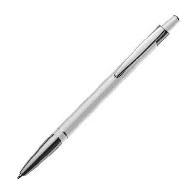Livepac Office Kugelschreiber 10 Kugelschreiber / aus Metall / slimline / Kugelschreiberfarbe: weiss