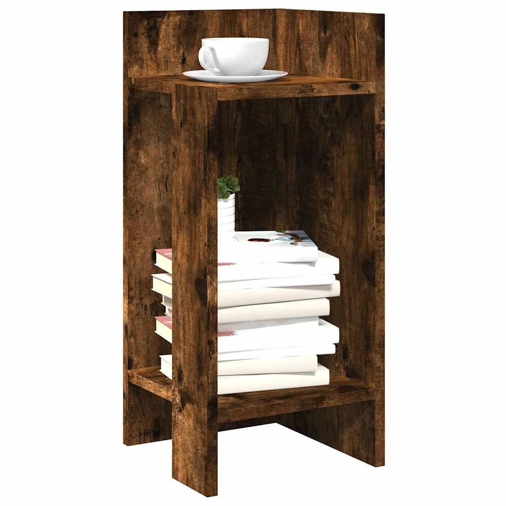 vidaXL Beistelltisch NA Beistelltische 2 Stk mit Ablage Räuchereiche 25,5x27x60 cm