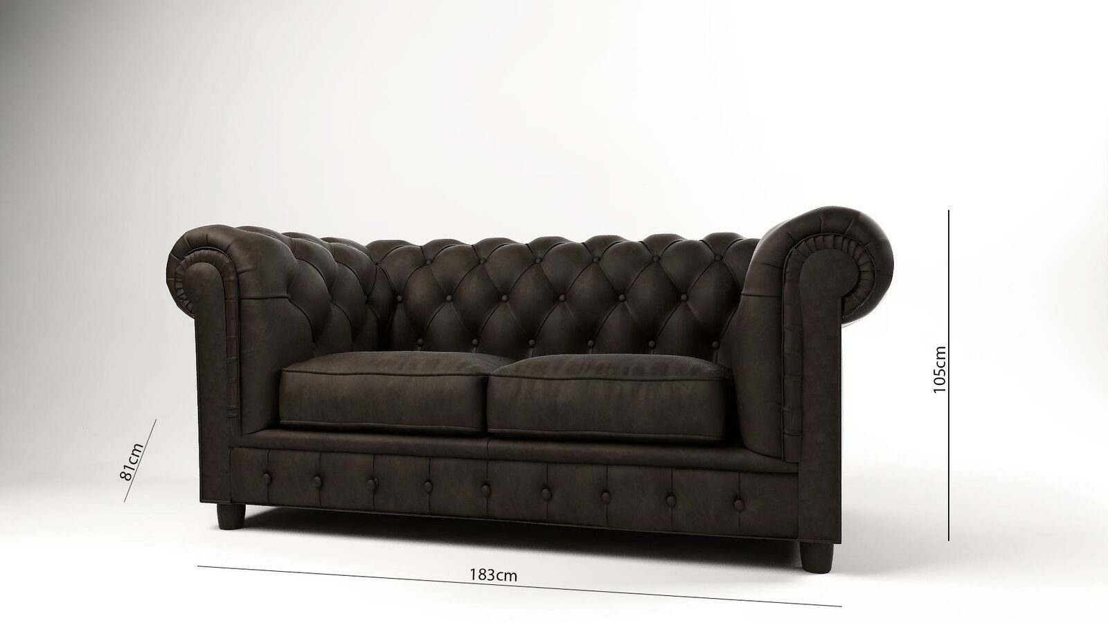 Europe Neu, Modern Chesterfield JVmoebel Polster Sofa Luxus Made Couch Sofa in 2-Sitzer Design