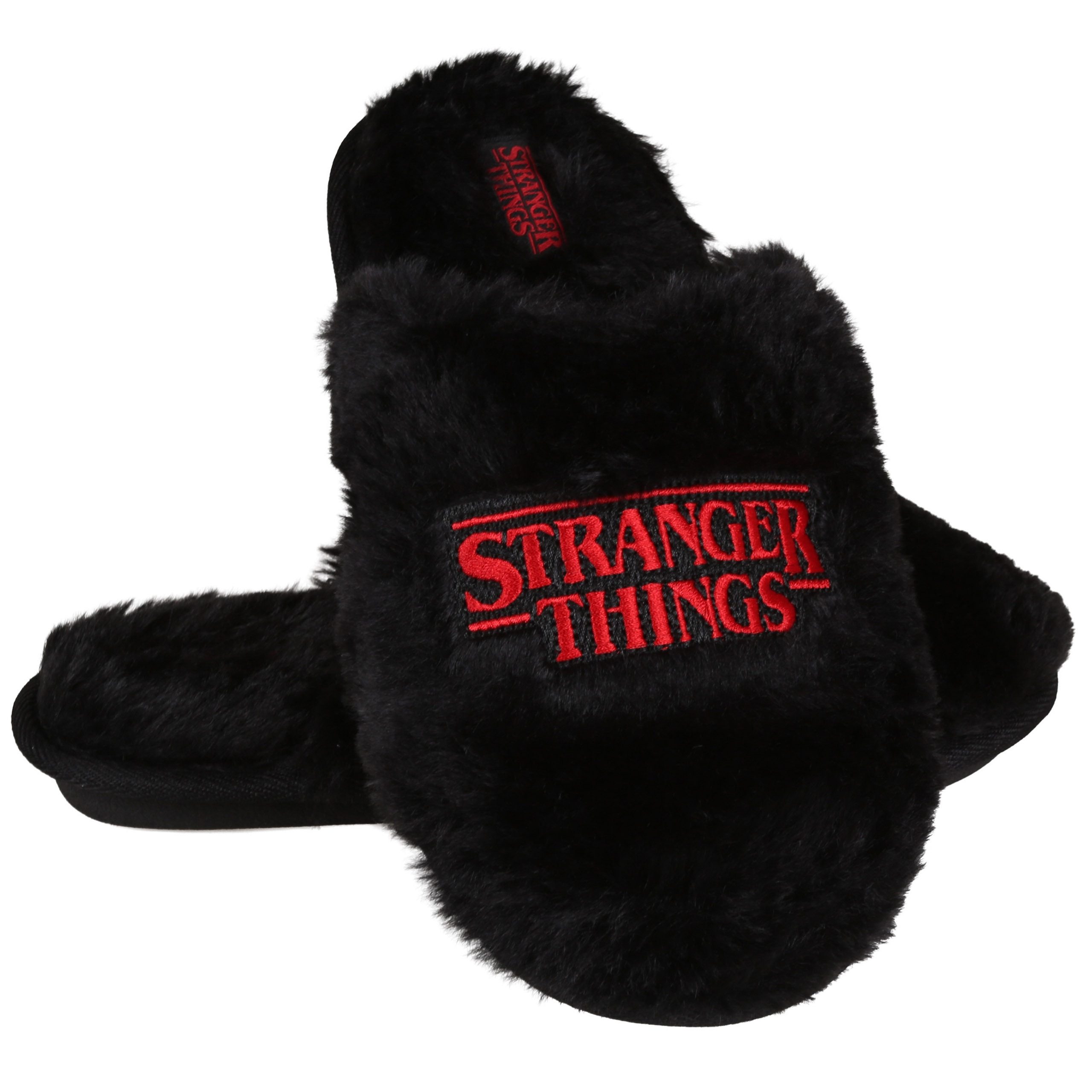 Stranger things Stranger Things Damen-Hausschuhe – rutschfest, warm, weich, Geschenk Plüsch Hausschuhe