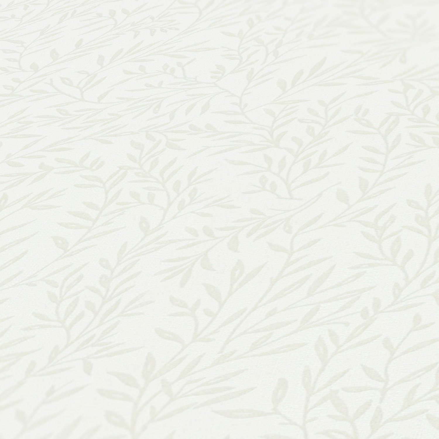 A.S. Création Vliestapete Landhaustapete Floral, leicht strukturiert, gemustert, matt, neutral, (1 St), Natur-Tapete mit Blätterranke Tapeten Wohnzimmer Schlafzimmer Küche