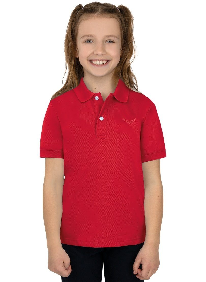 Piqué-Qualität in TRIGEMA Poloshirt Trigema kirsch Poloshirt