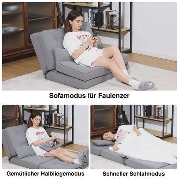 COMHOMA Relaxsessel Bodensofa Klappbar Bodensessel mit Schlaffunktion, Lazy Sofa, gepolsert mit 5-stufig Verstellbarer Rückenlehne