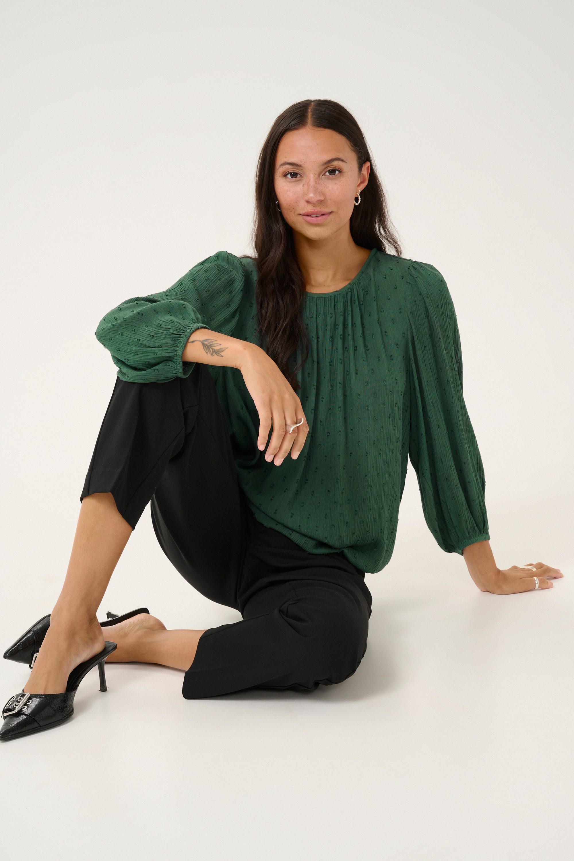 KAFFE Langarmbluse Langarm-Bluse KAwilma