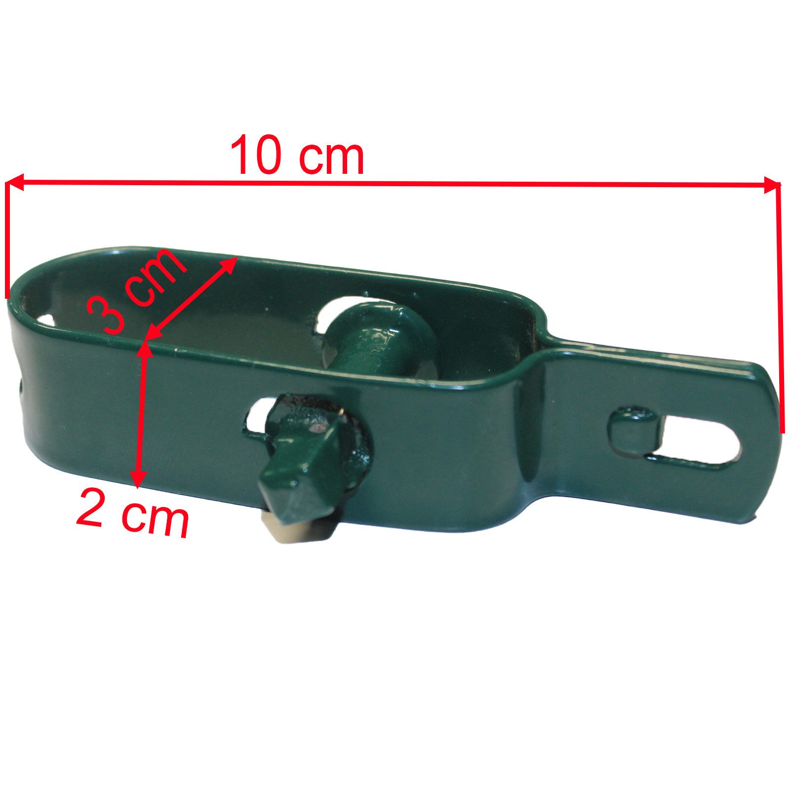 TRUTZHOLM Maschendrahtzaun 50 x Drahtspanner Grün 100mm Zaunspanner Maschendrahtspanner, (Set)