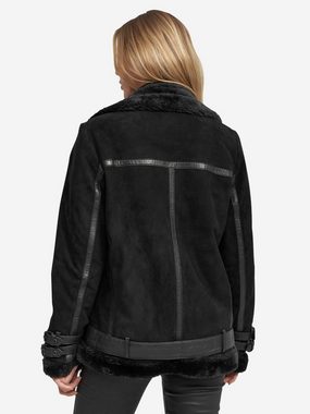 trueprodigy Lederjacke Aloy Lederjacke mit Kunstfellbesatz