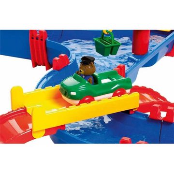 Aquaplay Wasserspieltisch MegaBridge, Wasserstraße mit Schleuse, Kran, Brücke und Boot