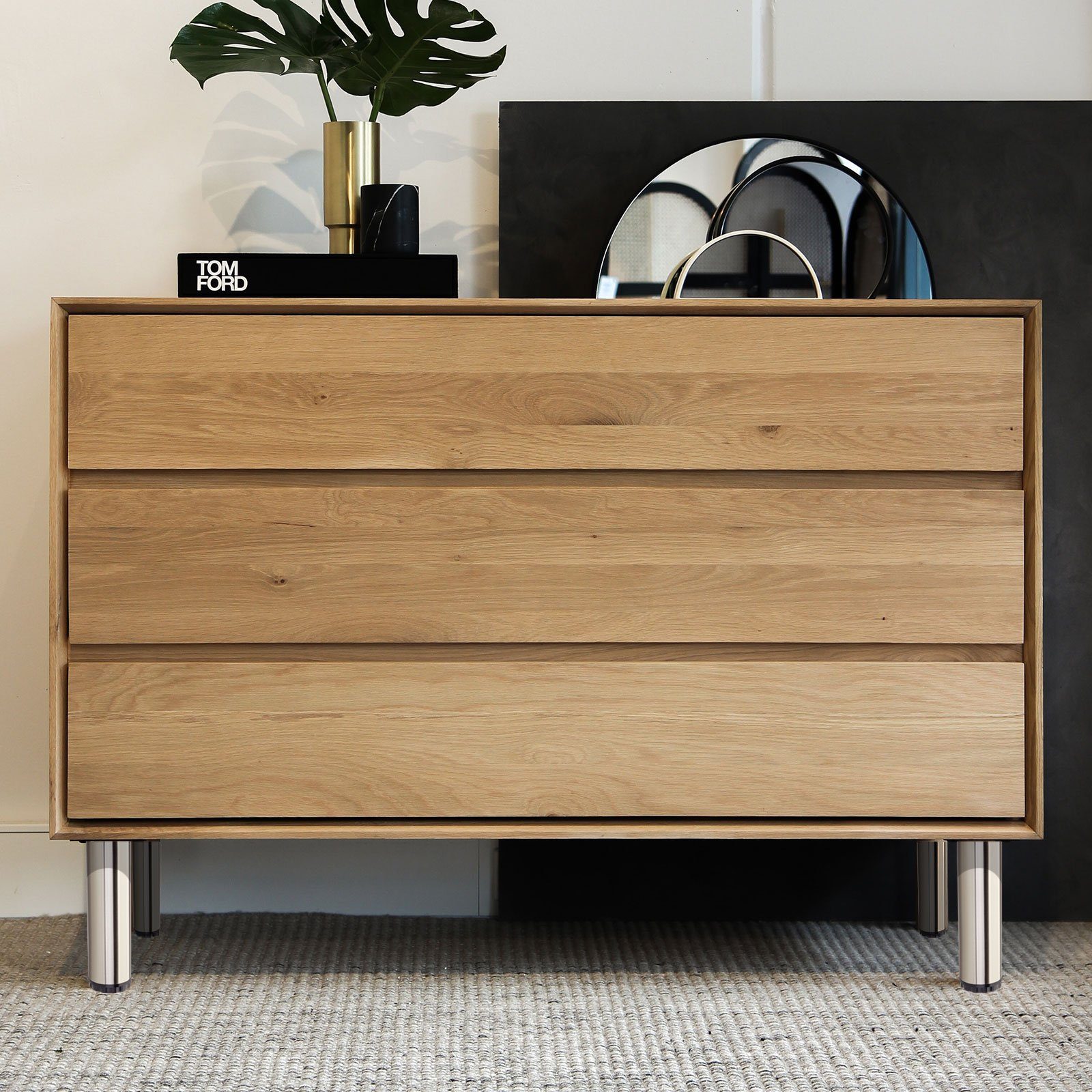 SO-TECH® Möbelfuß 4 Stück BRAVO Höhe 200 mm (10 mm) Ø 40 mm Chrom poliert, höhenverstellbar, aus Stahl, belastbar bis 50 kg pro Stützfuß