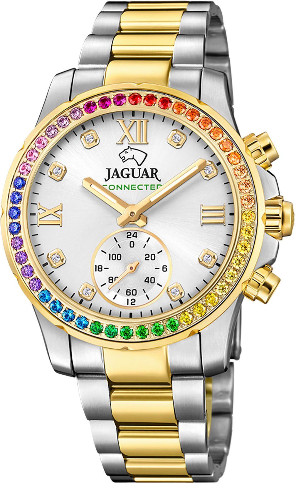 Jaguar Chronograph Connected, J982/4, Armbanduhr, Damenuhr, Saphirglas, Stoppfunktion, Swiss Made