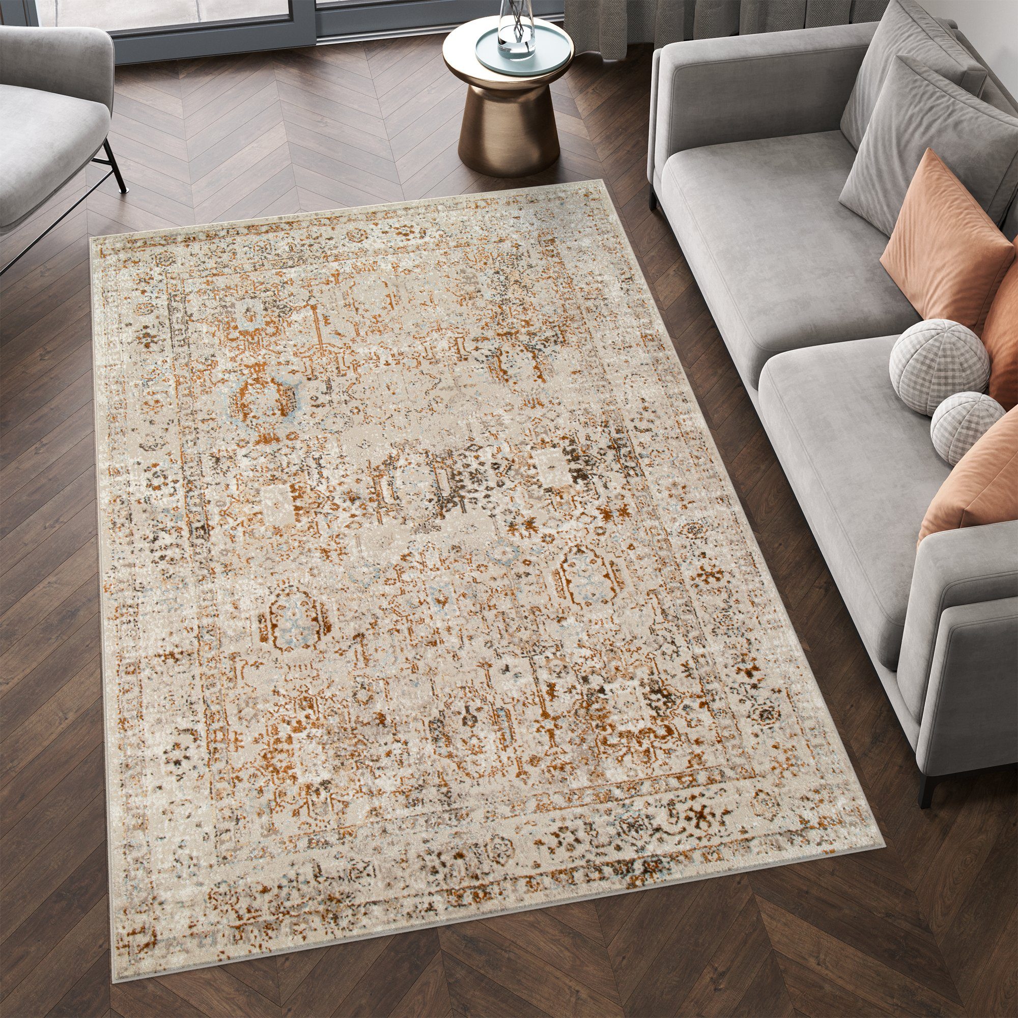 Tapiso Teppich RETRO, rechteckig, Höhe: 9 günstig online kaufen