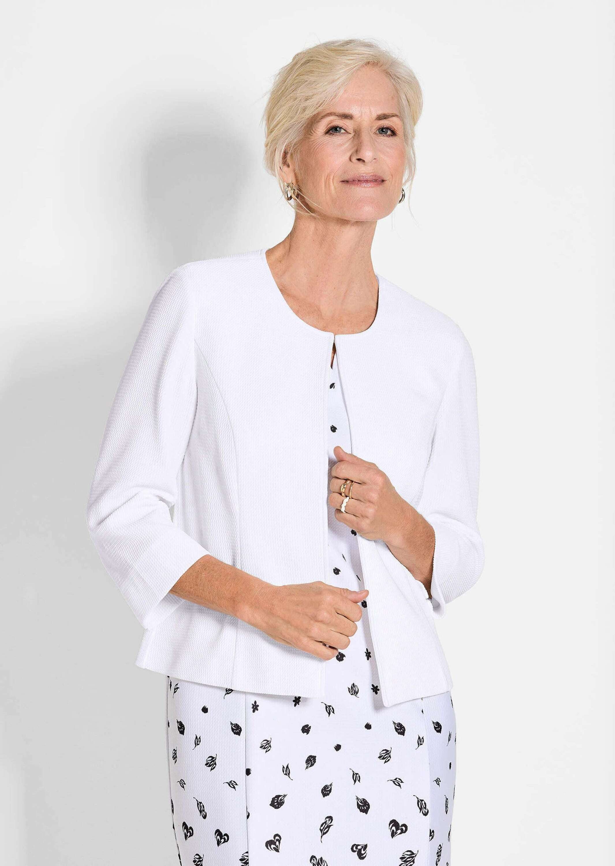 GOLDNER Jerseyblazer Eleganter Jersey-Kurzblazer Leicht strukturierter Stof günstig online kaufen