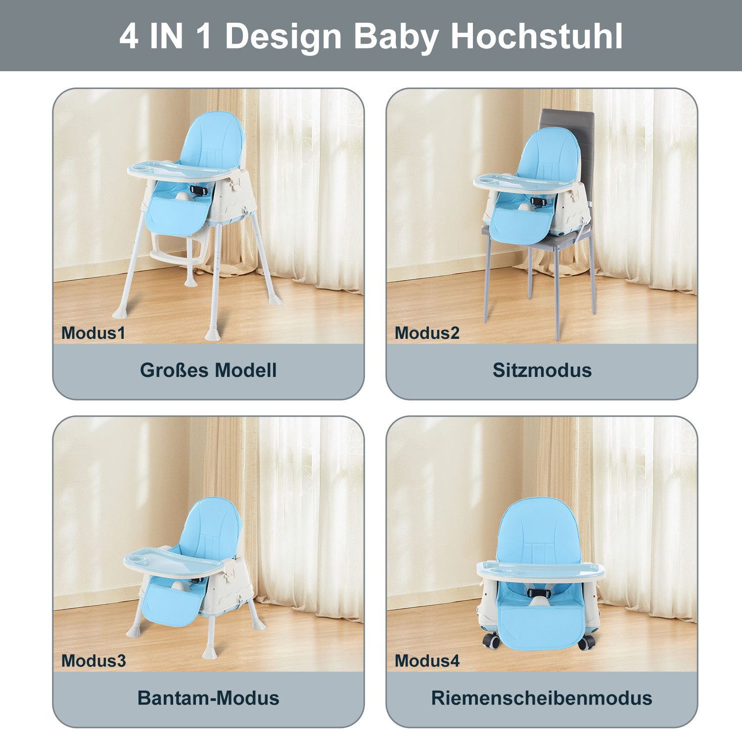 WILGOON Kinderstuhl 2-in-1 Baby Kinder Babystuhl günstig online kaufen