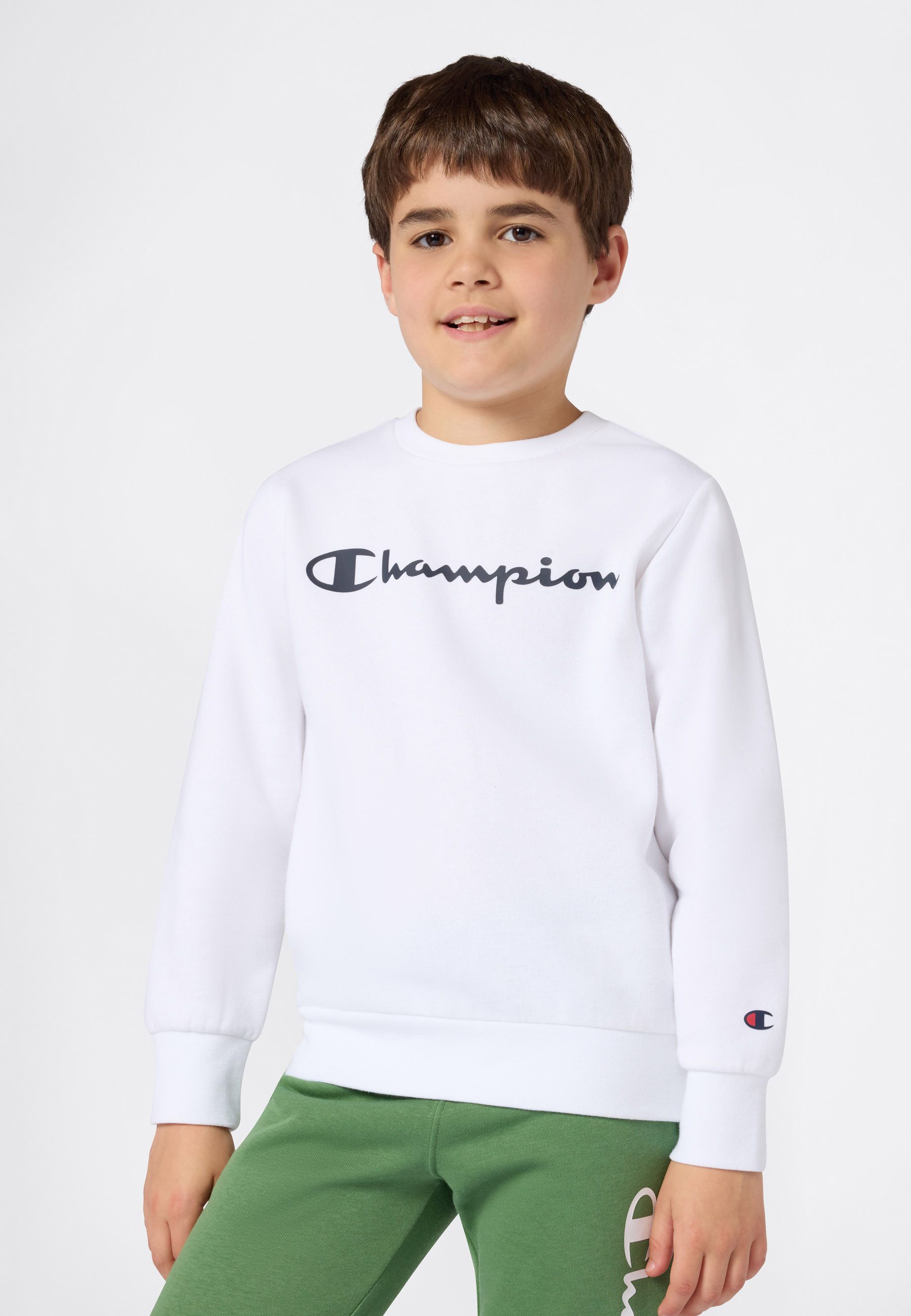 Champion Sweatshirt SPORTWEAR CREWNECK Standard Fit für Kinder, sportlicher Stil, Rundhalsausschnitt, ohne Verschluss