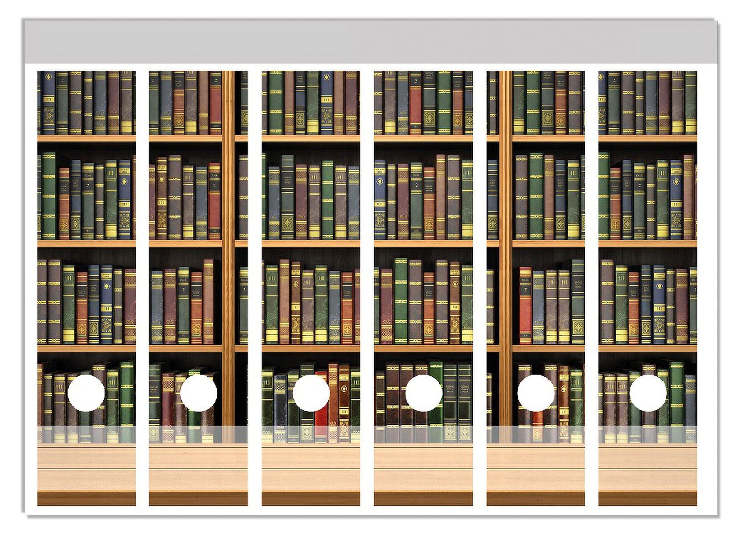 Wallario Ярлыки Bibliothek - Regal voller alter Книги, Папки с файламиrücken-Sticker in verschiedenen Ausführungen