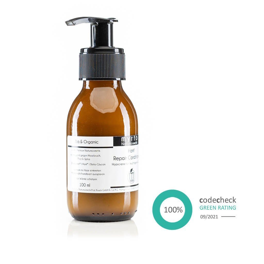 myrto Naturkosmetik Leave-in Pflege Hanf Bio Repair Conditioner-Leave-on Haarcreme vs. Haarbruch & Spliss, Leave-on, alkoholfrei, emulgatorfrei, naturreine ätherische Öle