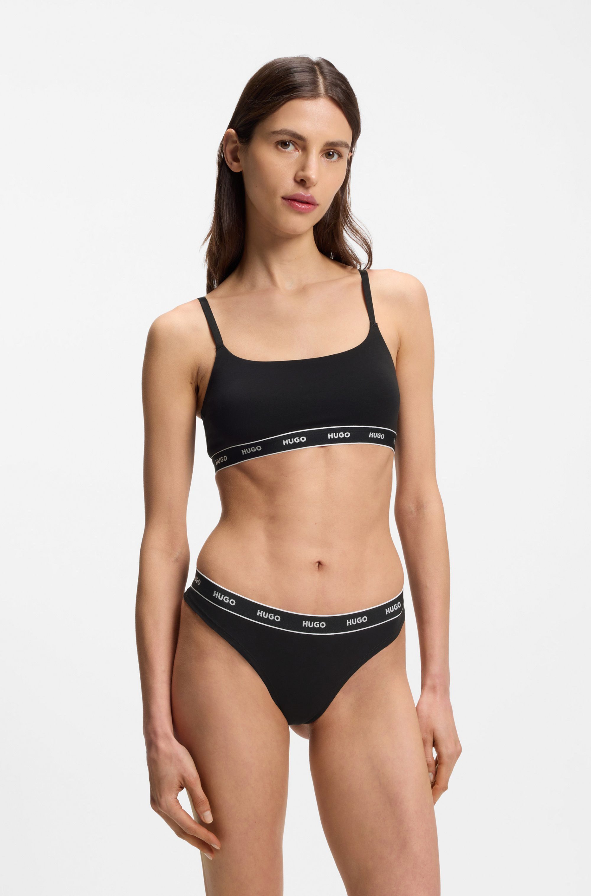 HUGO Bralette TWIN BRALETTE DESIGN (2-tlg) ohne Verschluss, ohne Polsterung – Bild 5 von 5