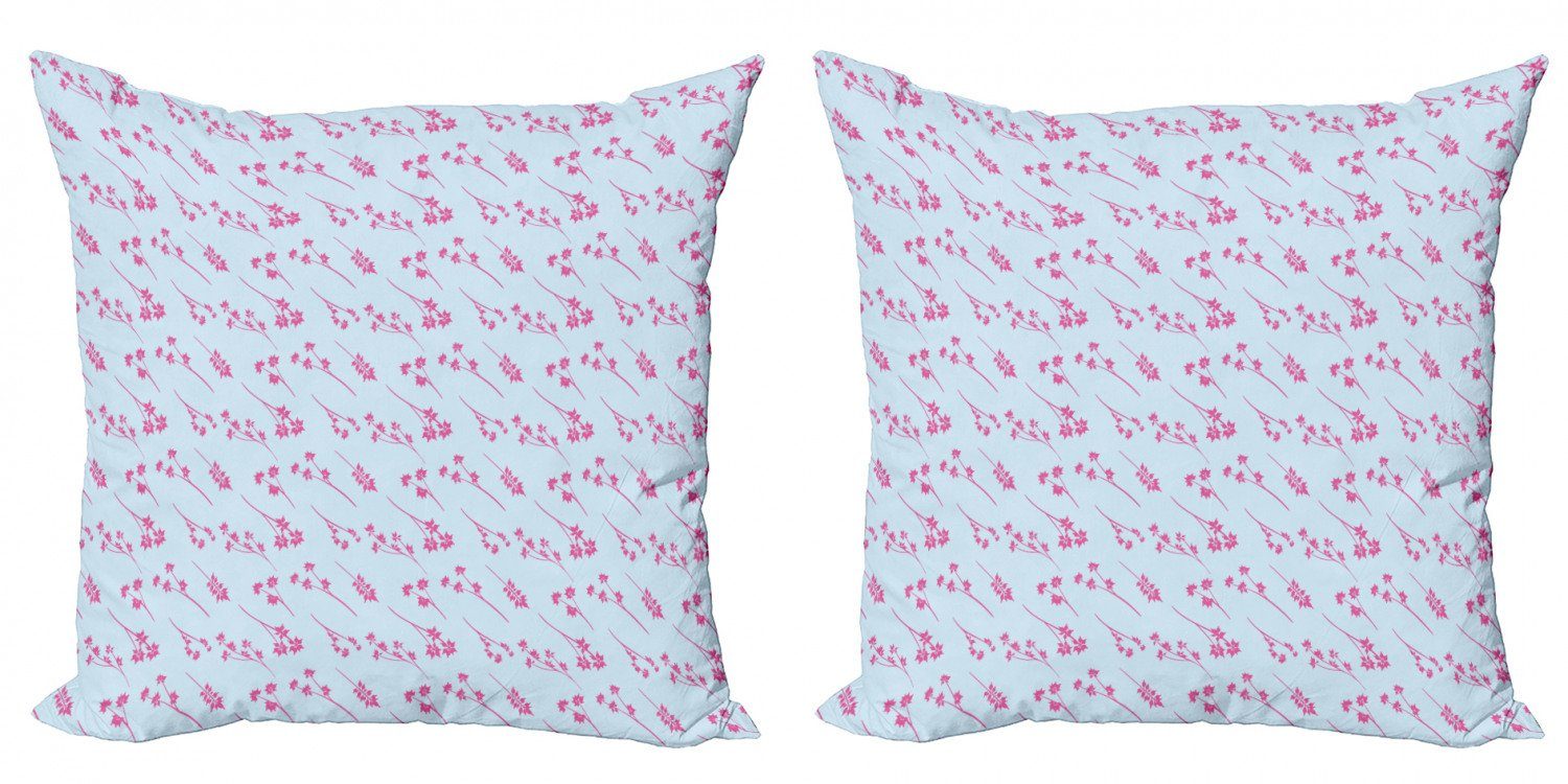 Kissenbezüge Modern Accent Doppelseitiger Digitaldruck, Abakuhaus (2 Stück), Blau Und Pink Eucalyptus Blooming