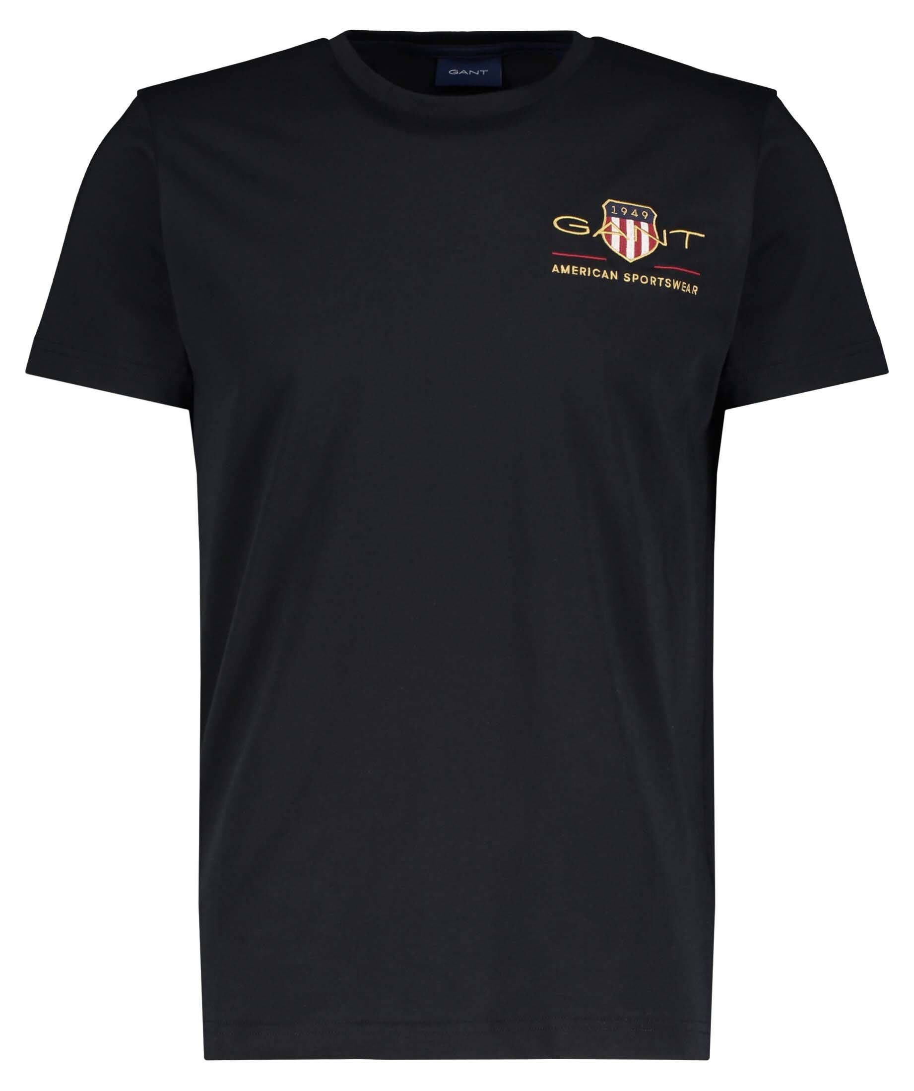 Gant T-Shirt Herren T-Shirt (1-tlg) schwarz (15)