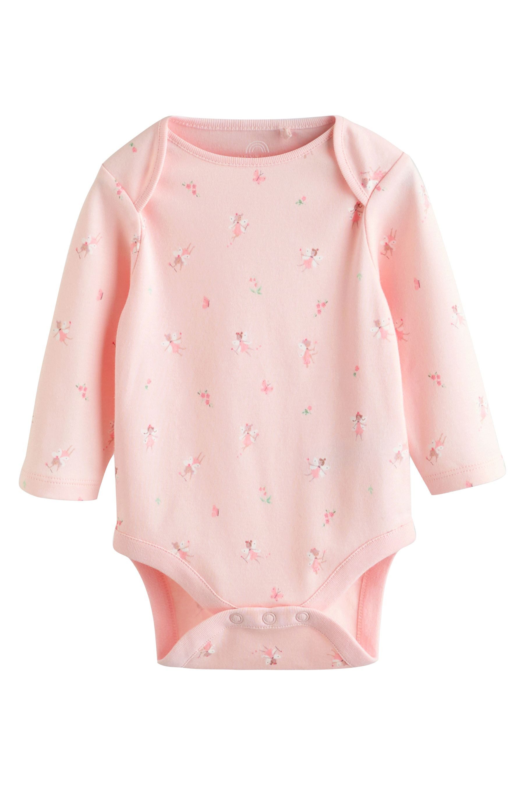 Next Langarmbody Langärmelige Baby-Bodysuits, 5er-Pack (5-tlg) – Bild 3 von 5
