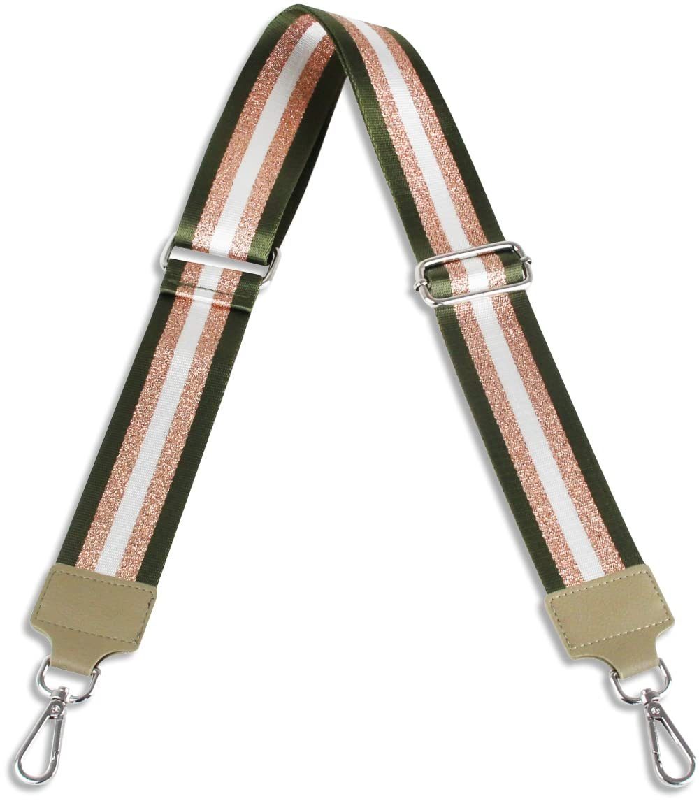 Fomax Schulterriemen 5cm Breit, Längenverstellbar mit Karabiner Farbe Silber, viele Mustern tolle Kombination mit Ihrer Lieblingstaschen