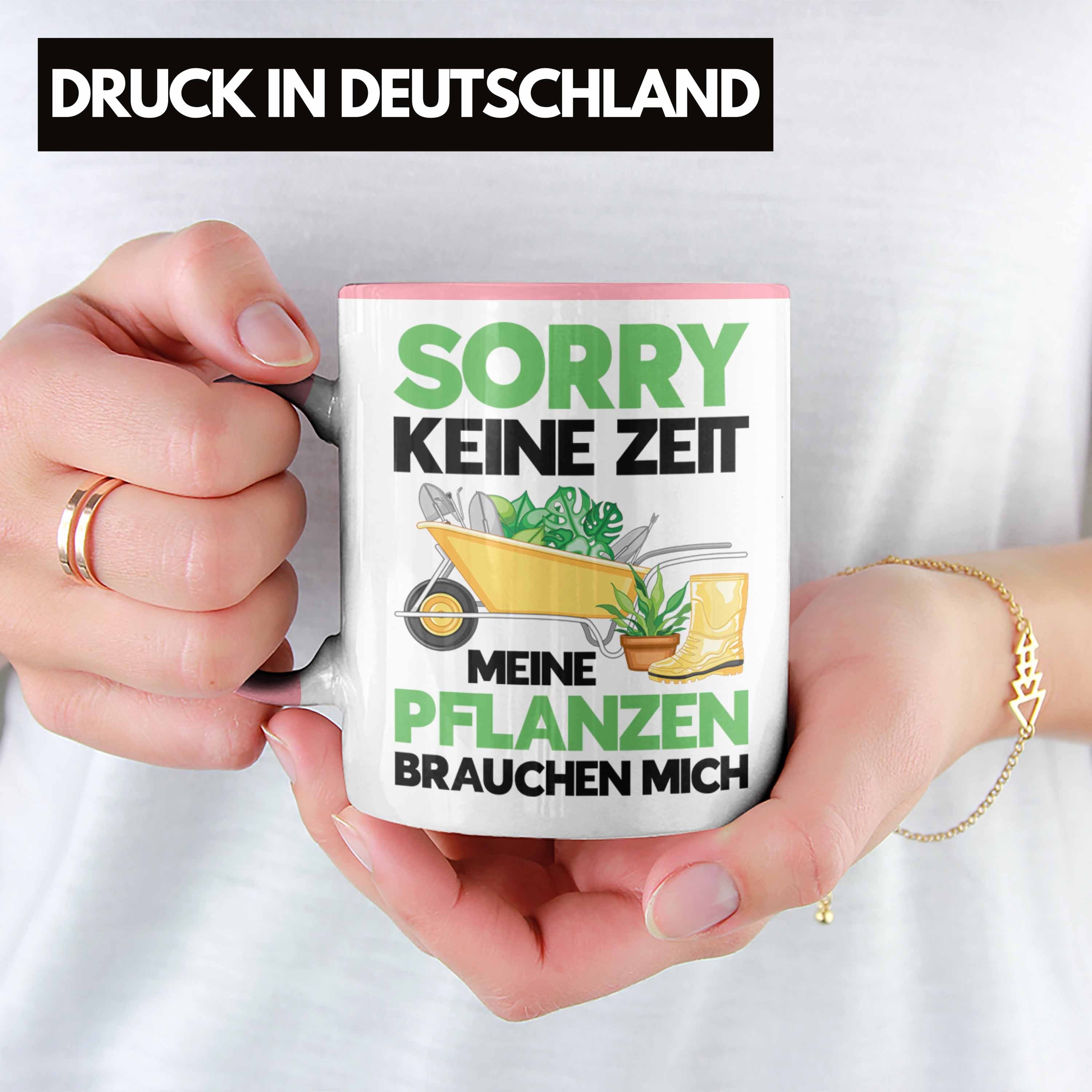 Trendation Tasse Trendation - Meine Pflanzen Brauchen Mich Tasse mit Spruch Garten Hobb