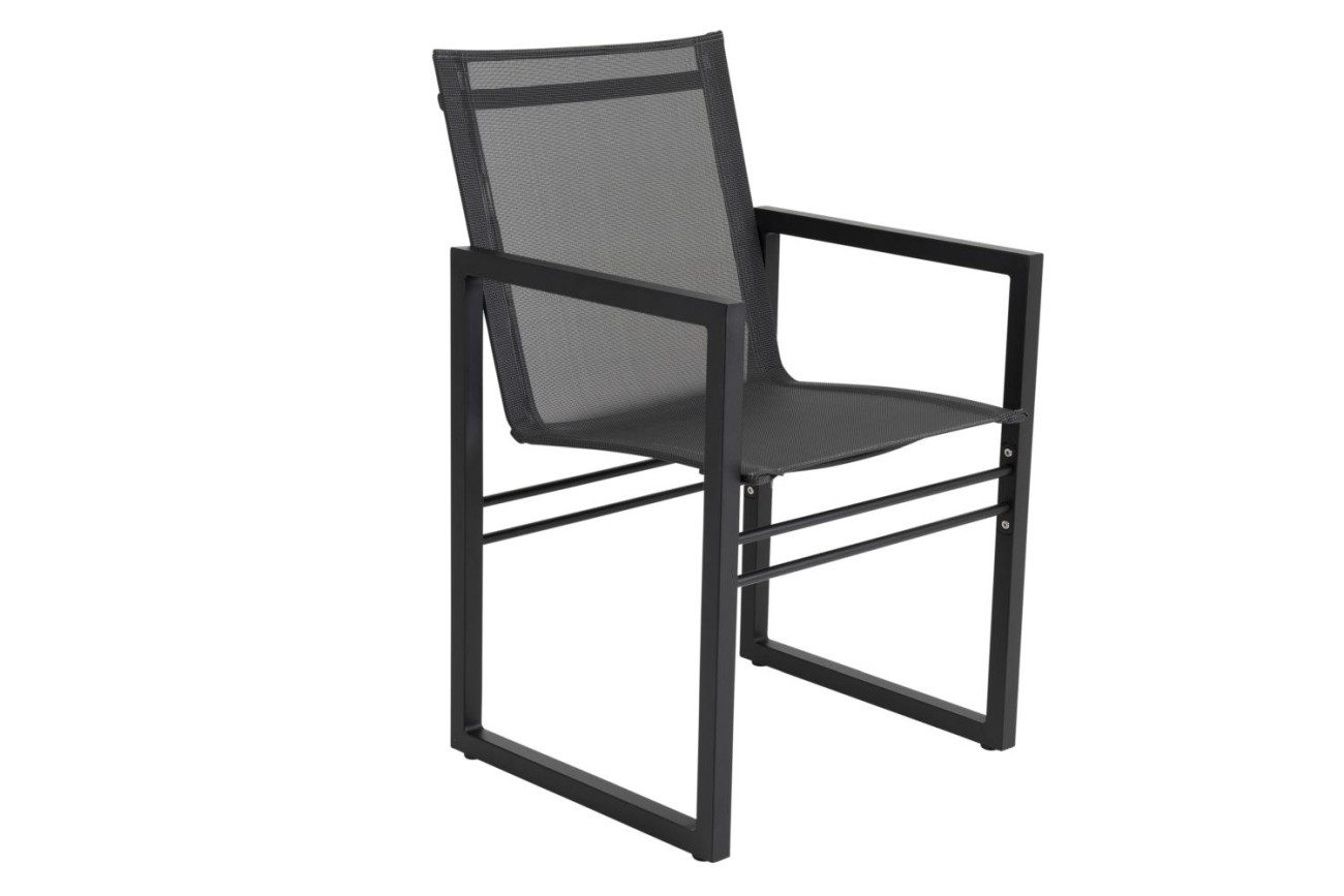 Brafab Gartenstuhl Vevi aus Aluminium, Schwarz
