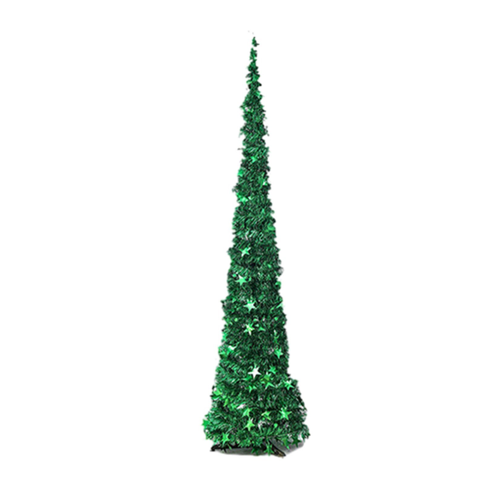 Blusmart Künstlicher Weihnachtsbaum 1,5 M Langer Weihnachtsbaumschmuck, Einziehbar, Modischer Grün