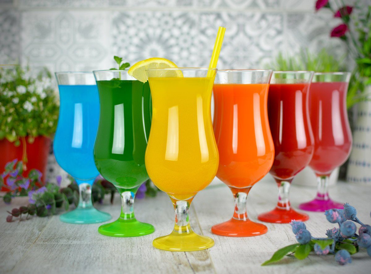 Sendez Gläser-Set 6 Cocktailgläser Mix Farbe 480ml Cocktailglas Longdrinkgläser, 6-tlg., Glas