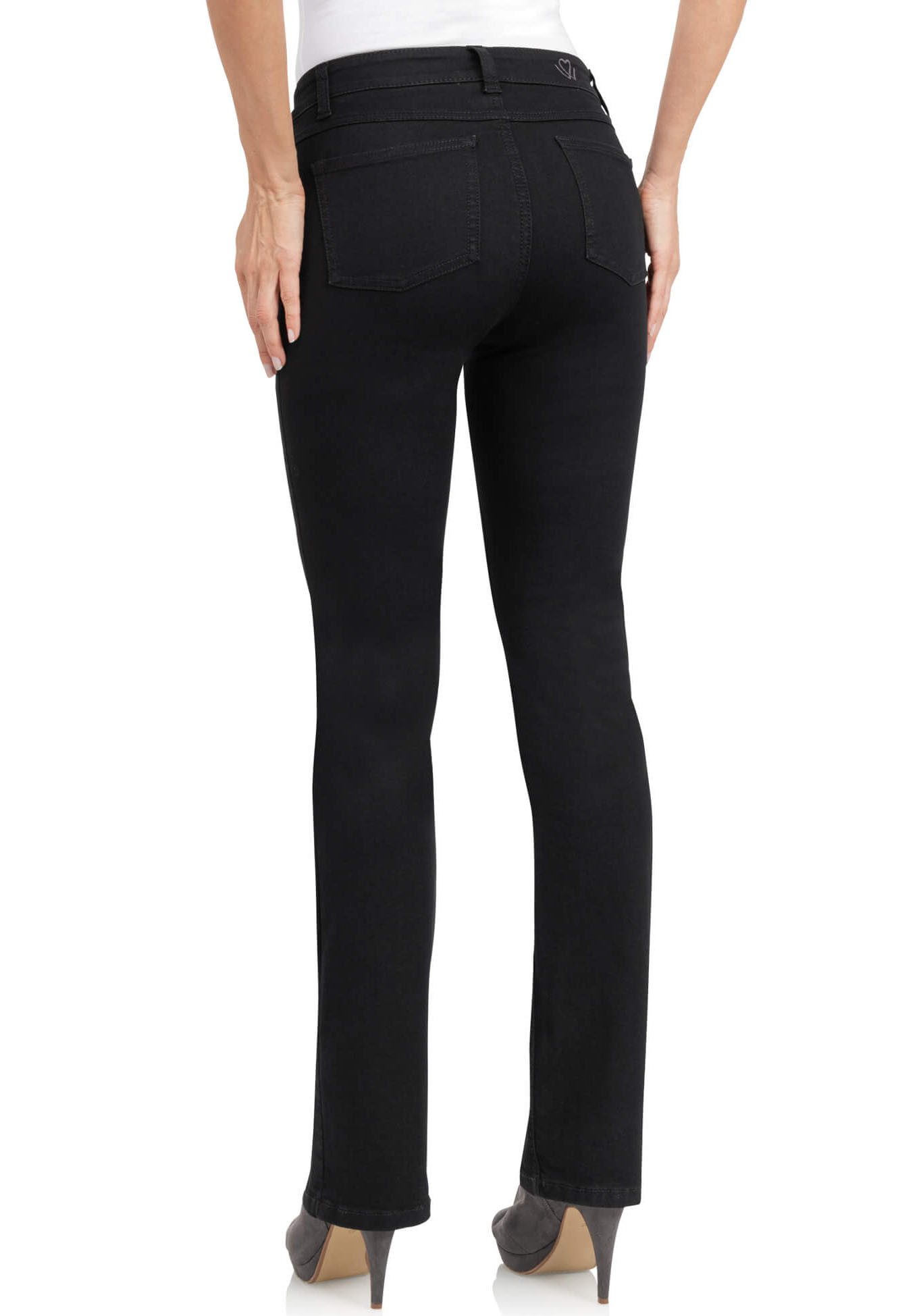 wonderjeans Bootcut-Jeans Figurbetonte Form mit leicht ausgestelltem Bein