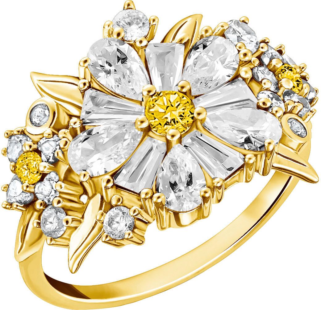 THOMAS SABO Fingerring Lovely Daisy Bouquet-Cocktail-Ring, günstig online kaufen