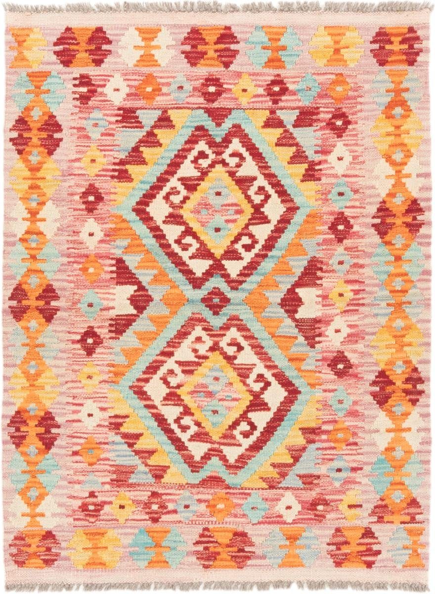 Orientteppich Kelim Afghan 86x112 Handgewebter Orientteppich, Nain Trading, rechteckig, Höhe: 3 mm