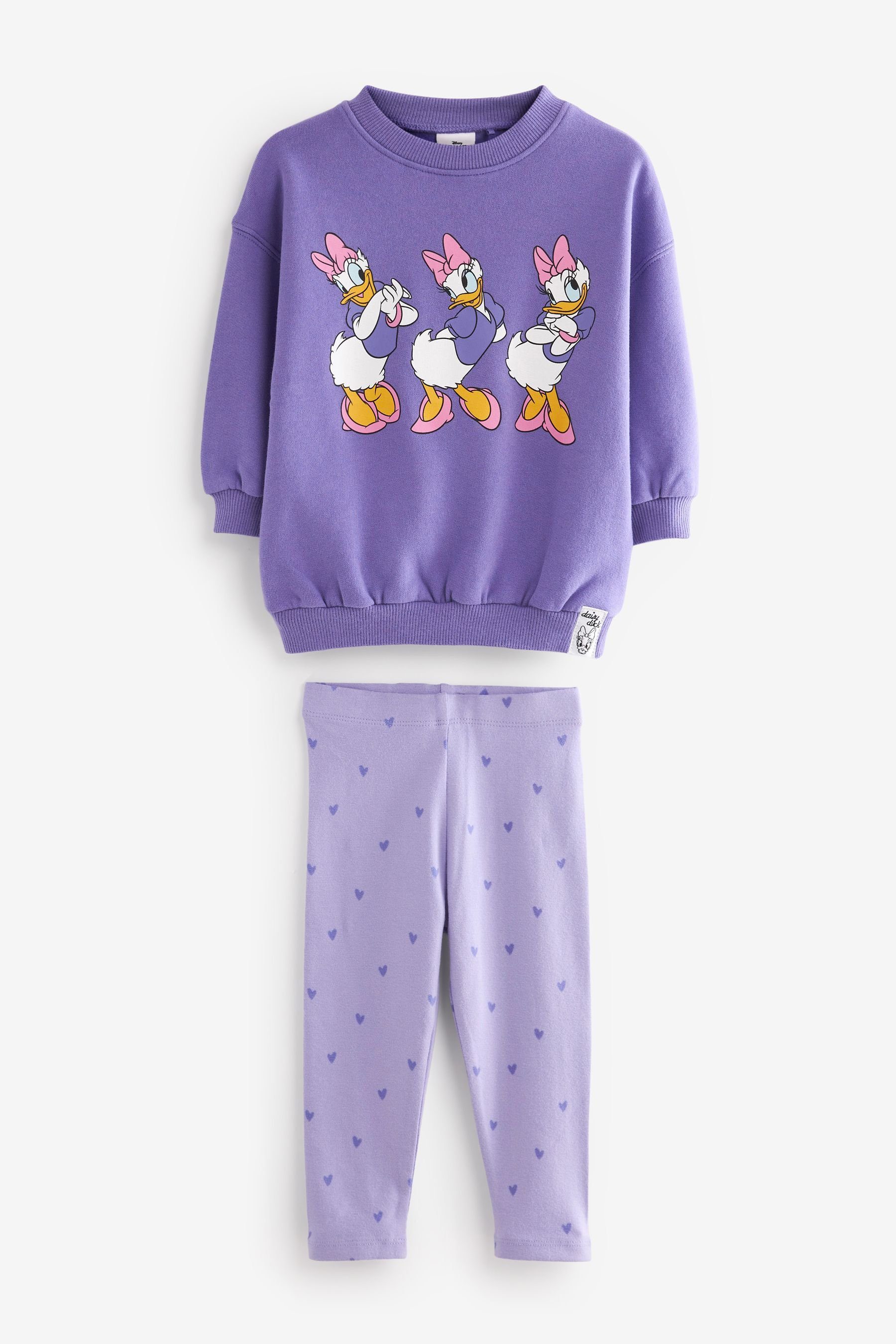 Next Shirt & Leggings Disney-Set mit Sweatshirt und Leggings (2-tlg) Daisy Duck Purple