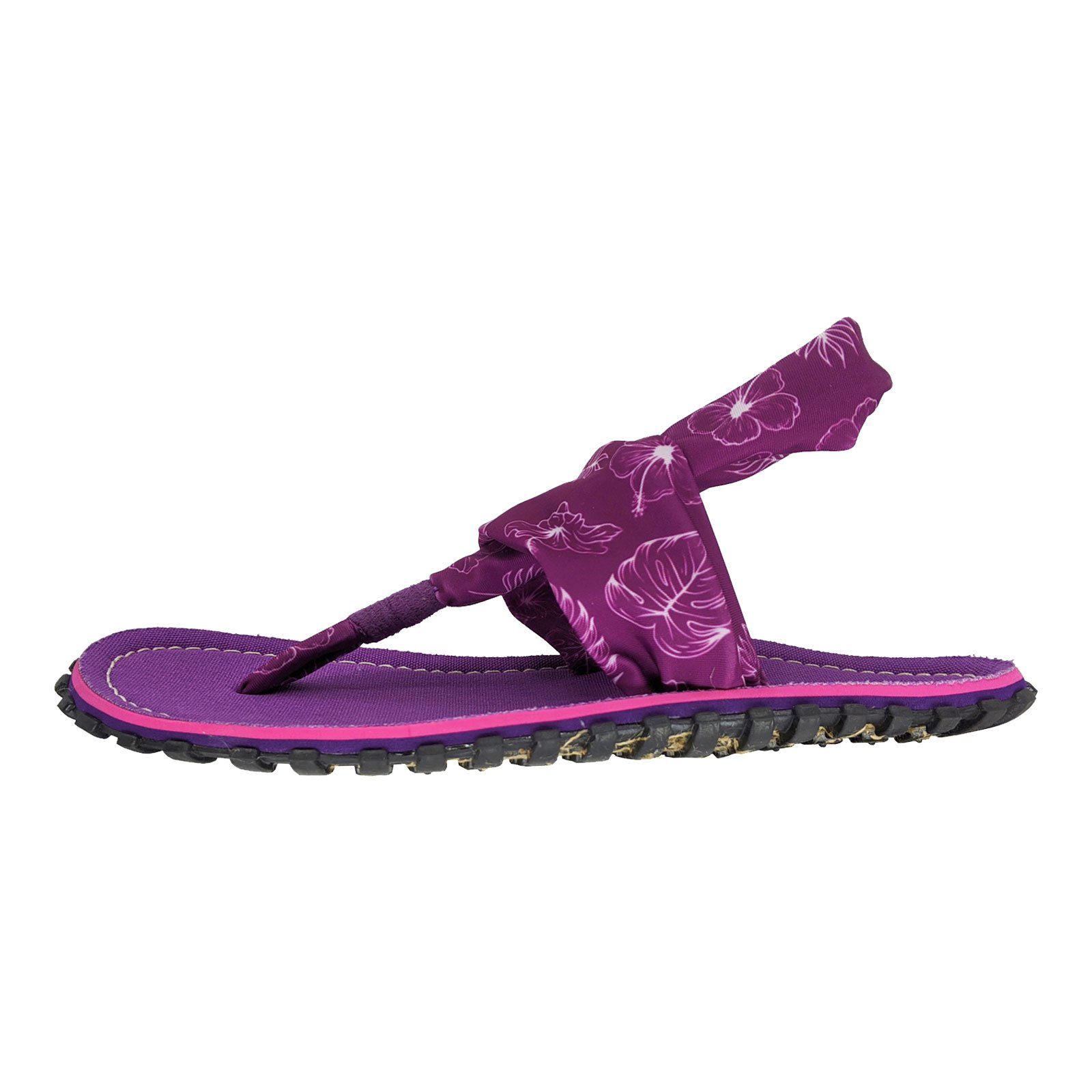 Stoff-Riemen 2602 Gumbies Slingback mit purple Sandale