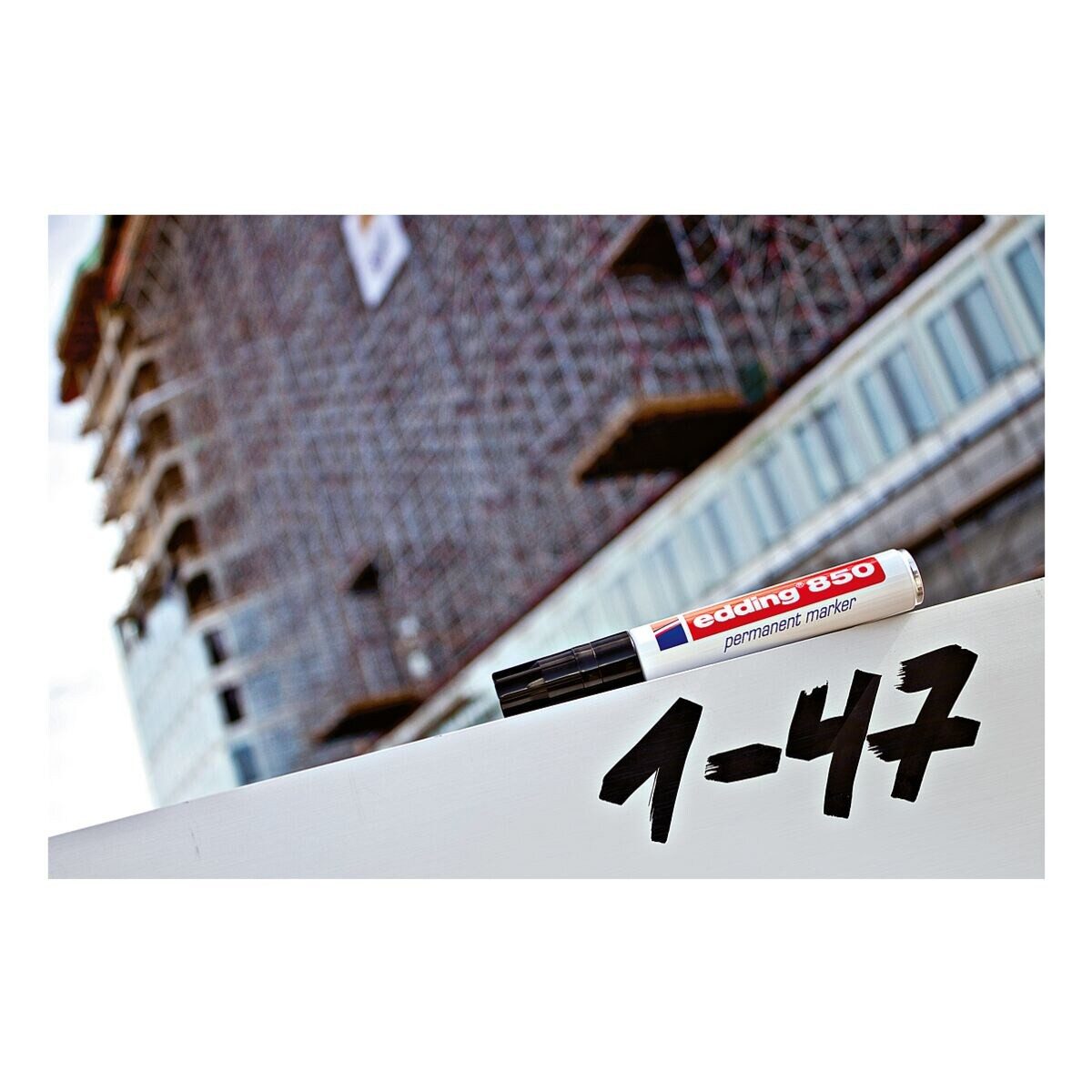 edding Permanentmarker 850, (1-tlg), wisch- und wasserfest