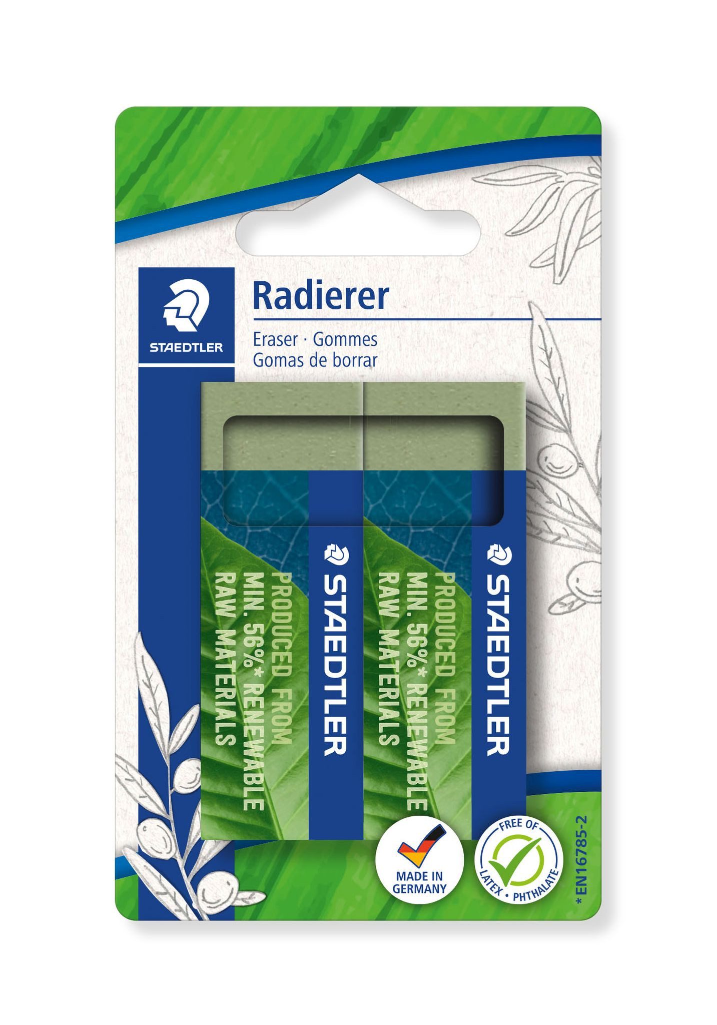 Staedtler Radiergummi PVC-frei 43x19x13mm