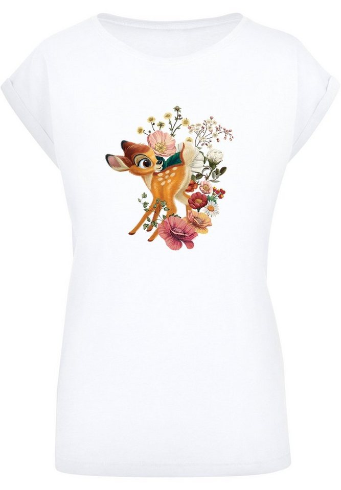 F4NT4STIC T-Shirt Disney Bambi Meadow Damen,Premium Merch,Regular-Fit,Kurze  Ärmel,Bedruckt, Sehr weicher Baumwollstoff mit hohem Tragekomfort