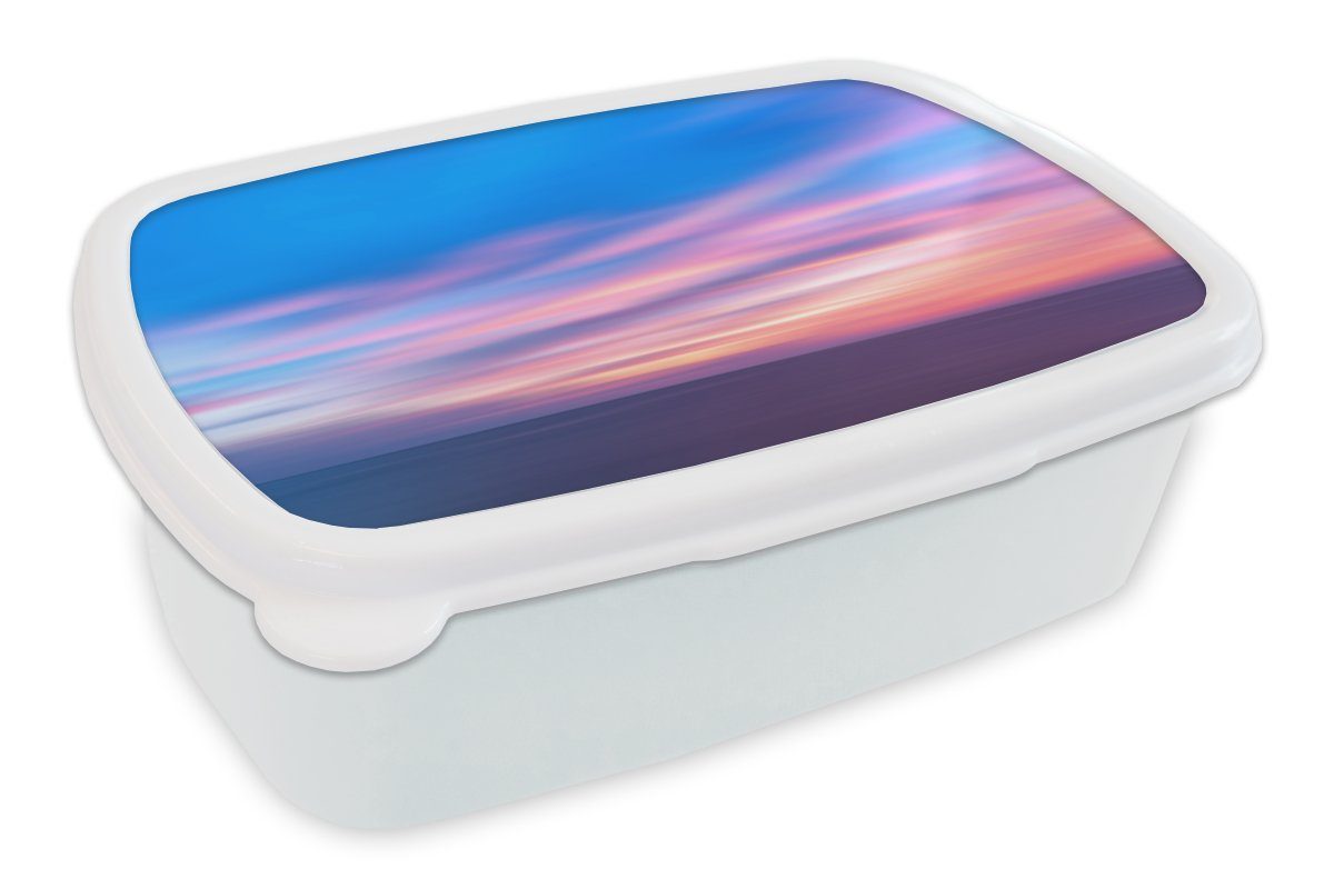MuchoWow Lunchbox Himmel - Farben - Pastell, Kunststoff, (2-tlg), Brotbox für Kinder und Erwachsene, Brotdose, für Jungs und Mädchen weiß
