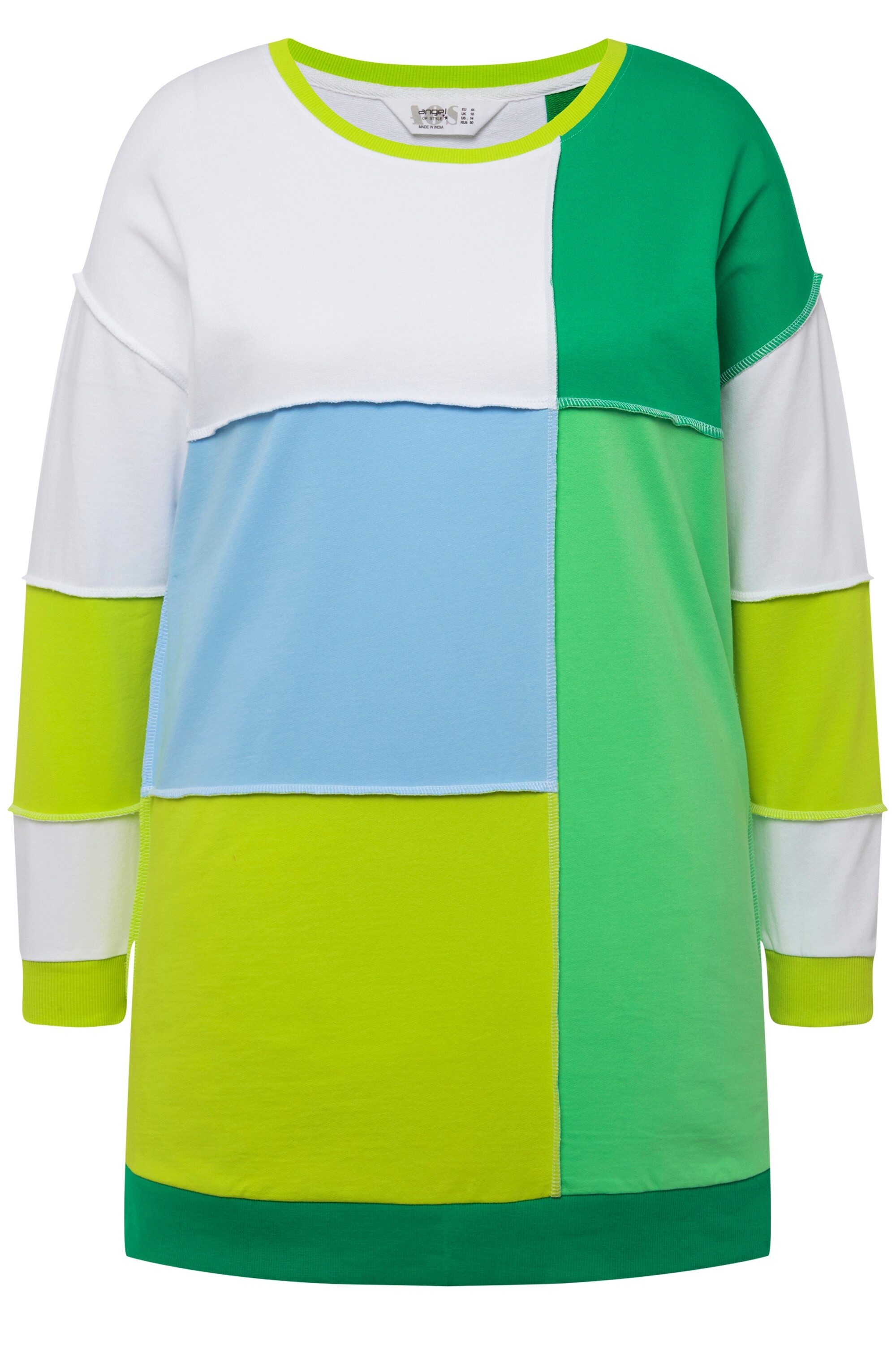 Angel of Style Sweatshirt Sweater Colorblocking-Druck Rundhals Langarm günstig online kaufen