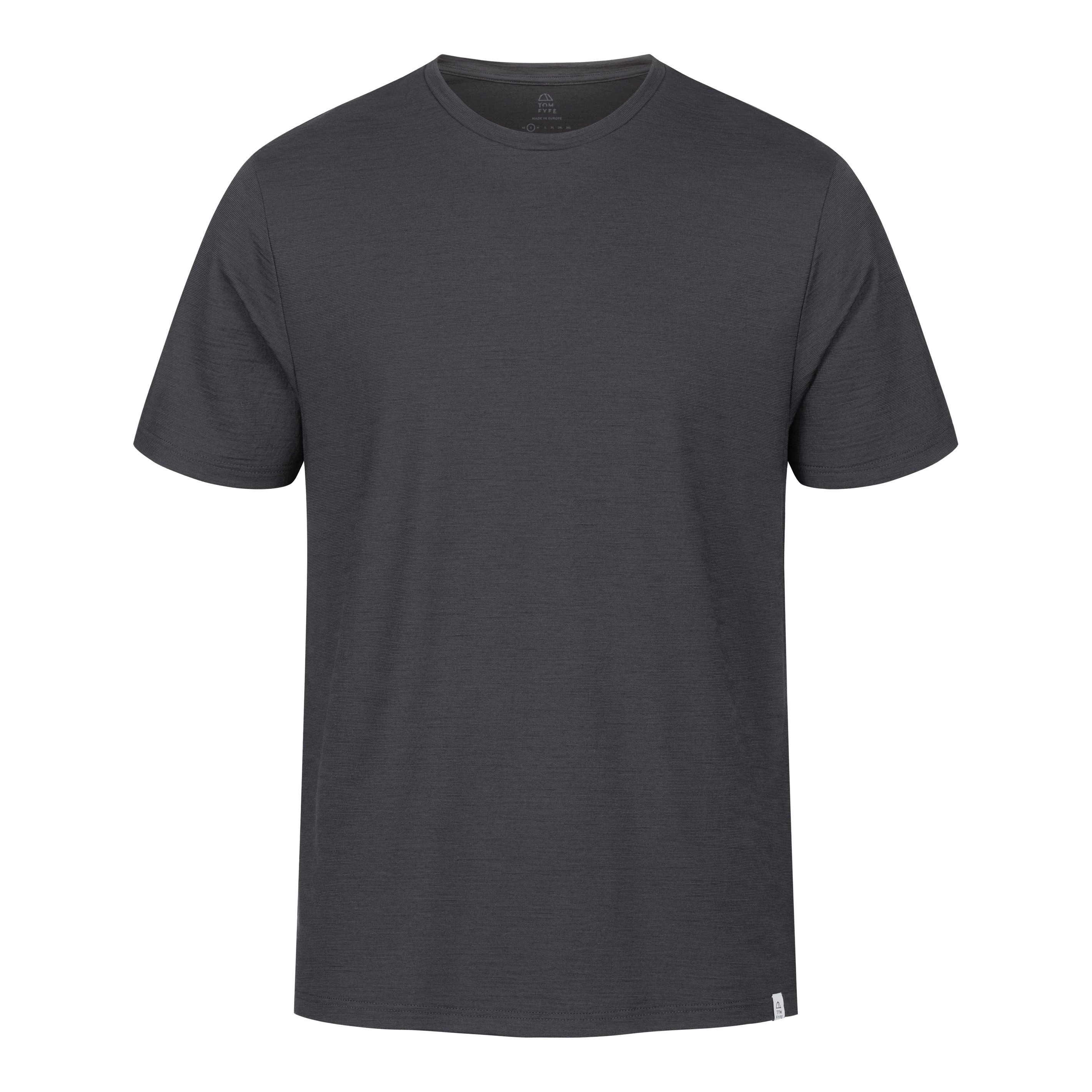Tom Fyfe T-Shirt TOM FYFE Merino T-Shirt Regular Fit Anthrazit / L