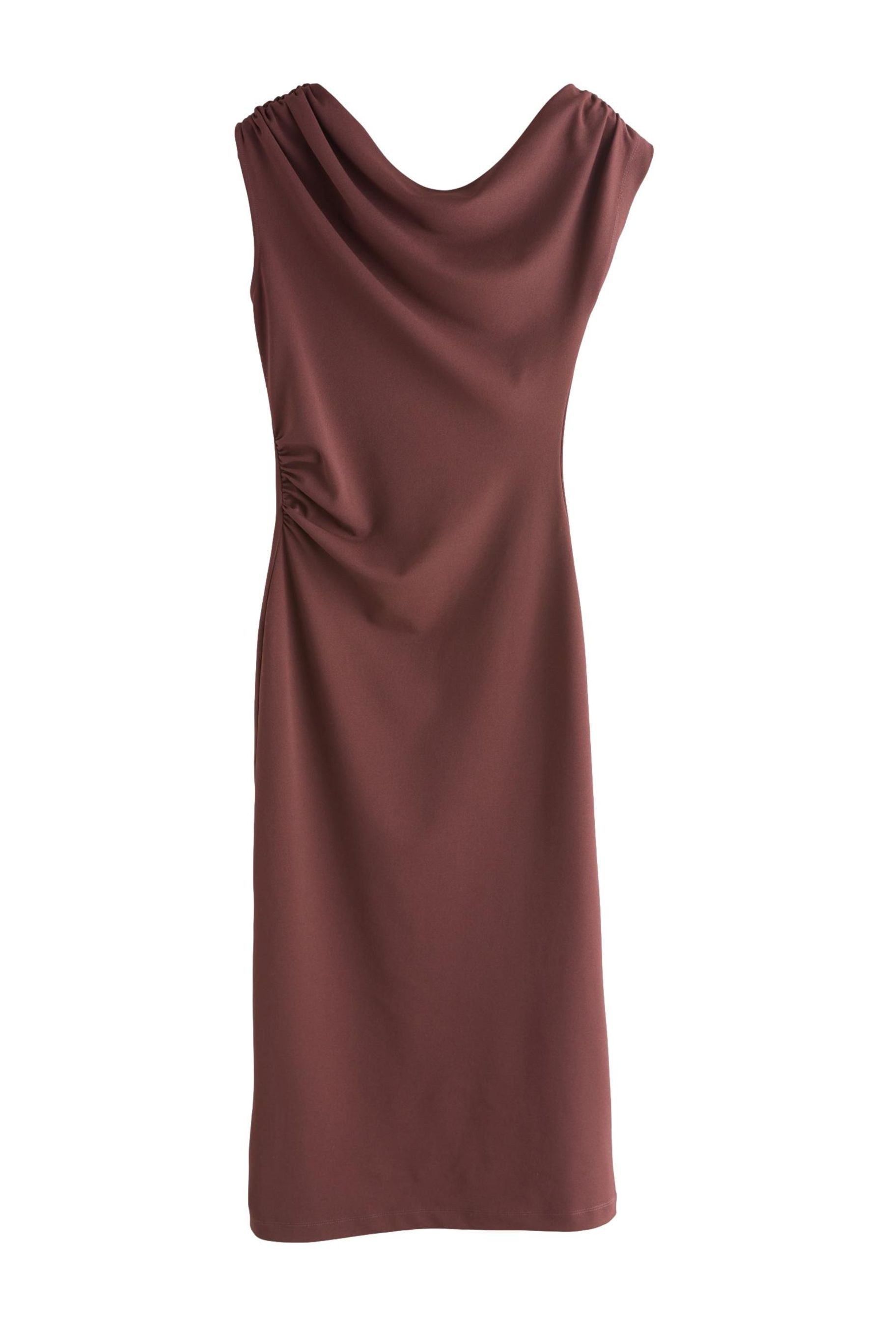 Next Midikleid Gerafftes, drapiertes Midikleid (1-tlg)