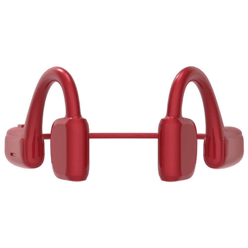 GelldG Knochenschall Kopfhörer, Bluetooth 5.1 Kopfhörer Bluetooth-Kopfhörer Rot