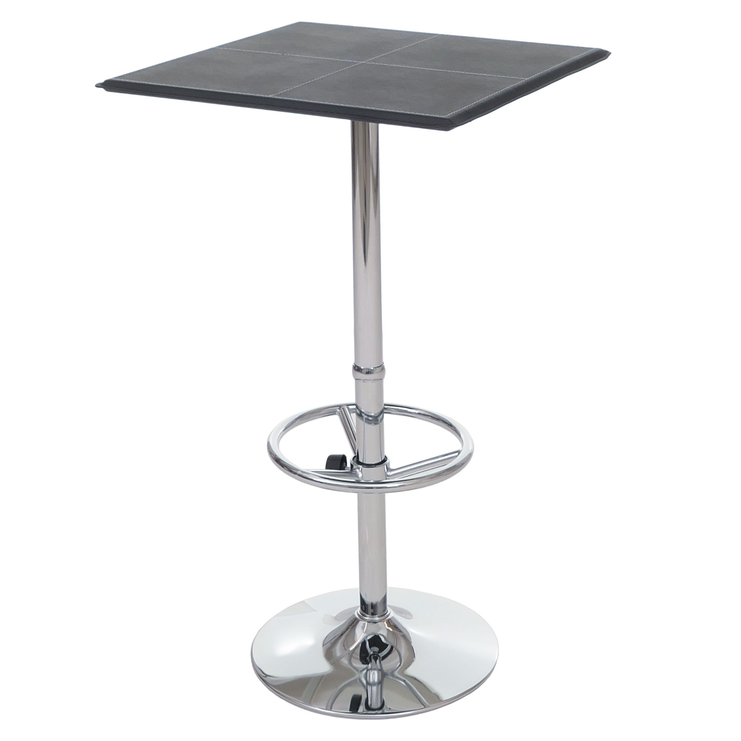 MCW Stehtisch Buffalo, Revolutionäres Design, Fußablage höhenverstellbar, Bodenschoner