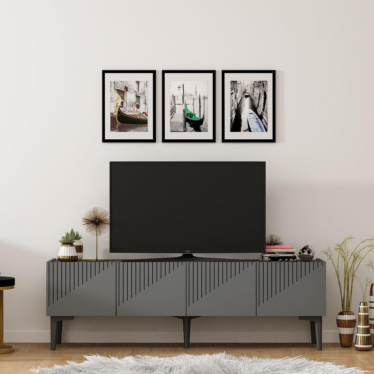 Skye Decor TV-Schrank Schränke, 45x154x37 cm, 100% Melaminbeschichtete Partikelplatte