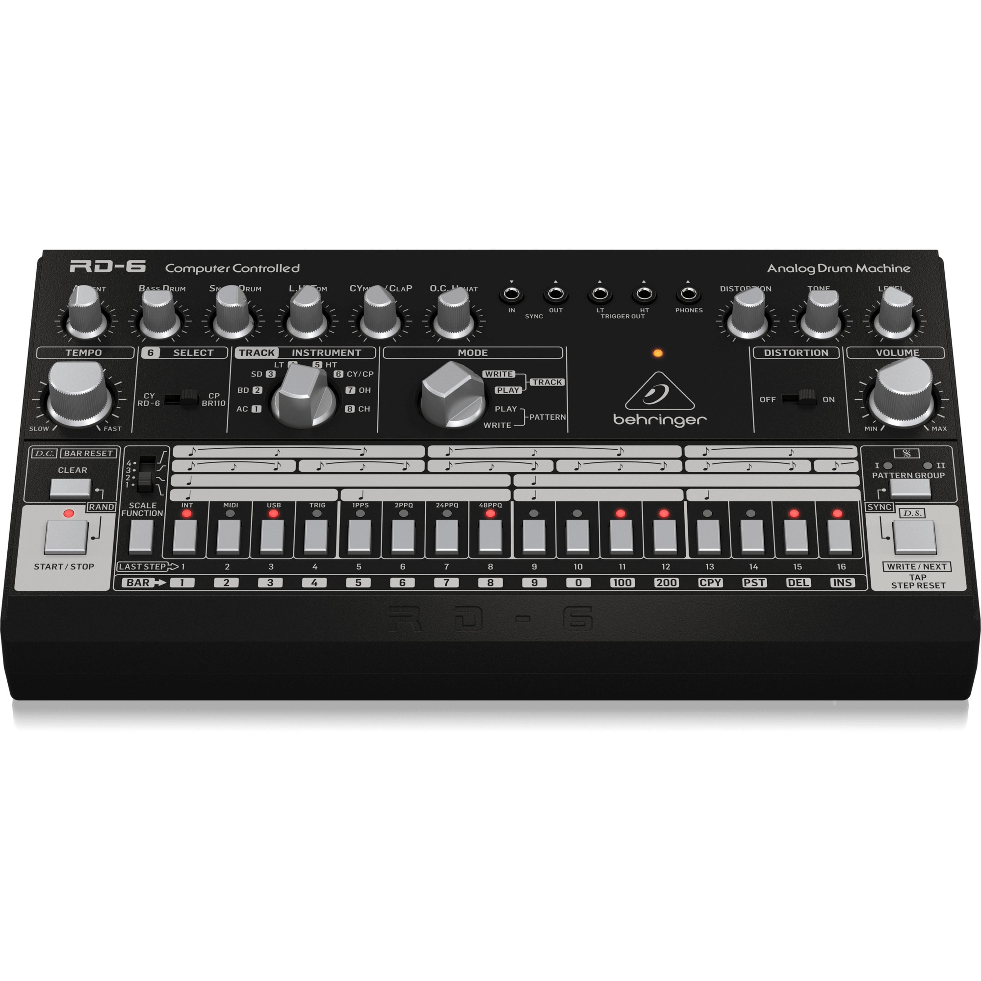 Behringer Synthesizer (Groove-Tools, Drumcomputer), RD-6 BK Rhythm Designer - Drum Machine
