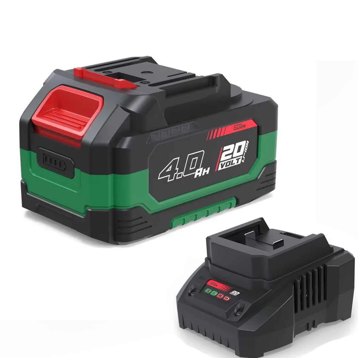 Güde Akkurasenmäher Ladegerät LG 20-15.2 + Akkupack AP 20-40.2 für Rasenmäher 320/20-4